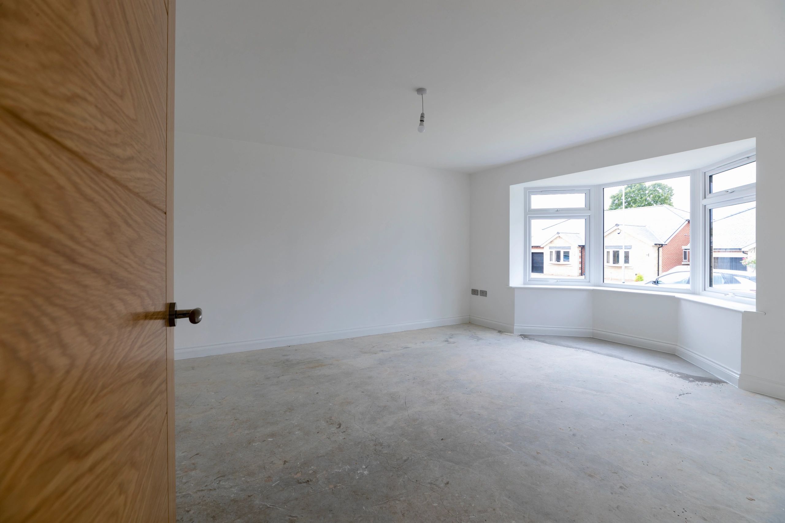 Room in progress during renovation and prep